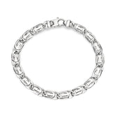 White Gold Fancy Fish Eye Link Bracelet - Dracakis Jewellers